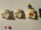 Vintage Mini 1    Flocked Teddy Bears Lot Of 16
