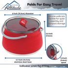 Higher Altitude Collapsible 33oz Travel Kettle Pot - 1l Red Portable Water