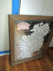 Vtg 1977 Baileys Irish Cream Liqueur Map Of Ireland Name Map Bar Mirror Damaged