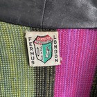 Vintage 1960s Mod Italian Knit Jacket Gentucca Fermus London Leather   Stripe M