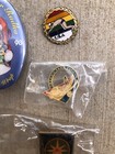 Vintage Lot Of 8 Buttons And Pins - Radko  Olympic  More 