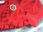 Hanna Andersson Size 110  like A Size 4-6  Red Sweater Shrug