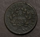 1802 No Stems Draped Bust Large Cent Vg Fine Details  Lot 2758