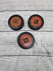 Three Signed Autographed Nhl Hockey Pucks Alexi Zhitnik  Rob Blake  Corey Millen