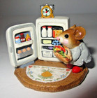Wee Forest Folk Figurine Midnight Snack Mouse Refrigerator M-201   Box Mint 