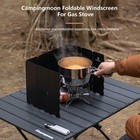 Campingmoon Camp Stove Windscreen 10 Small  Black 5 9inch Height bkyd-8 