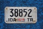 1949 Idaho Trailer License Plate