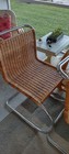 Ludwig Mies Van Der Rohn German Rattan And Chrome Lounge Chair 