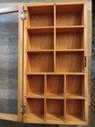 Vtg Wood Wall Display Case Trinket Shelf Glass Door Cabinet 13 5x7  2 Available 