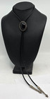 Navajo Vintage Black Onyx Sterling Silver Bolo Tie