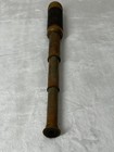 Vintage Brass Pocket Telescope Black Leather Handle Spyglass Spotting