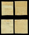 Uruguay 1866 Coat Of Arms Surcharged Set  Scott   24-27 Mint Mh