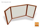 Danish Modern Teak Tri-fold Wall Mirror By Kai Kristiansen For Aksel Kjersgaard