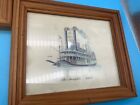 Vintage Framed River Steam Boats  Lot Of 3