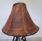 Western Cowboy Table Lamp Made W Vintage Horse Items Stirrups Horseshoes  Etc 