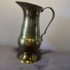Vintage Solid Brass Pitcher Or Vase  Beautiful Home Decor  8 Inches Tall