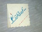 Vintage Paper Napkin  The Reef Hotel At Waikiki Hawaii