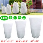 4pcs Plant Cover Winter Outdoor Flower Protection Fruit Tree With Drawstring Bag