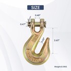 2 Pack G70 3 8  Clevis Grab Hooks Tow Chain Hook Flatbed Truck Trailer Tie Down