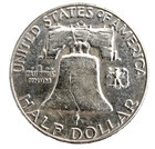 1963-d  Benjamin Franklin Half Dollar  90  Silver        Nice  Detailed Coin   