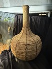 Large Hand Woven Vintage Basket Vase Apx 2ft Tall