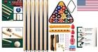 Deluxe 55-piece Billiard Set  Pool Balls  Sticks And Storage Solutions