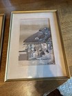 Oriental Men Working Framed Chinese Wall Art Print Hand Colored Antique Pair
