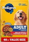 Pedigree Complete Nutrition Adult Dog Food  Grilled Steak   Vegetable  40 Lb