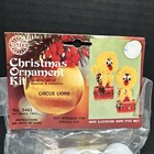 Vintage Walco Circus Lions Push Pin Sequin Bead Christmas Ornament Craft Kit Nos