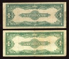 Set 1923 Red Seal  1 Dollar Horseblanket Note And 1923  1 Blue Seal Horseblanket