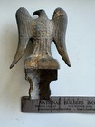 Antique Metal Eagle Finial Ornament  Brown Metal Architectural Decor