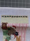Teddy Bears Christmas Stocking Vineyard Stitche Vintage Needlepoint Canvas 18x12
