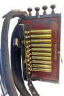 Antique M  Hohner 10-key 4-stop Button Accordion Melodeon Germany Red Wood