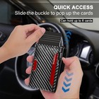 Men s Slim Popup Bifold Carbon Fiber Wallet  Rfid Blocking  Card Holder men Gift