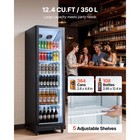 12 4 Cu ft Commercial Glass Door Refrigerator For Beverages   Merchandises