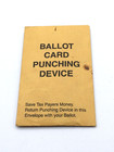 Vintage Election Ballot Punch Puncher Punching Tool Wire Device For Voting