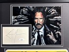 Keanu Reeves Signed Cut John Wick Movie Car License Plate Framed Jsa Coa Photo