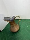 Antique Middle Eastern Etched Tinned Copper Water Pitcher