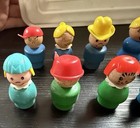 20 Vintage 1970s Fisher Price Little People Wooden Toy Figures
