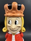 Vintage Advertising King Winni The First Plastic Vinyl Toy Coin Bank Figure Nice