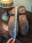 Antique Edwardian Victorian Mens  Shoes Size 8-9 Leather Brogans Wood Sole Clogs