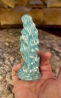 Blue green Mermaid Figurine Statue  Fantasy Mermaid Decor Silver Highlights
