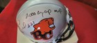Robert Drummond Signed Cfl Bc Lions Riddell Mini Helmet Grey Cup Mvp 