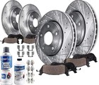Detroit Axle Front And Rear Drilled Rotors Brake Pads For Toyota Corolla
