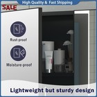 Led Lighted Medicine Cabinet With Mirror Large 3 Doors Medicine Cabinet Bathroom