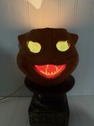 Vintage German 1940 s Halloween Orange Cat Paper Mache Jack-o-lantern Jol - Rare