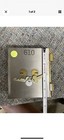 Vintage Mosler Safe Deposit Box Lock W  2 Keys   Hinge Safety Door - Large