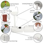 Mobile Freestanding Hand Wash Sink Portable Washing Station For Camping Caravans
