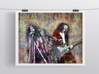 Aerosmith Poster Joe Perry   Steven Tyler Of 8x10in Aerosmith Free Shipping Us