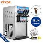 18l h Commercial Ice Cream Machine Countertop Soft Serve Maker 3 Flavors Home